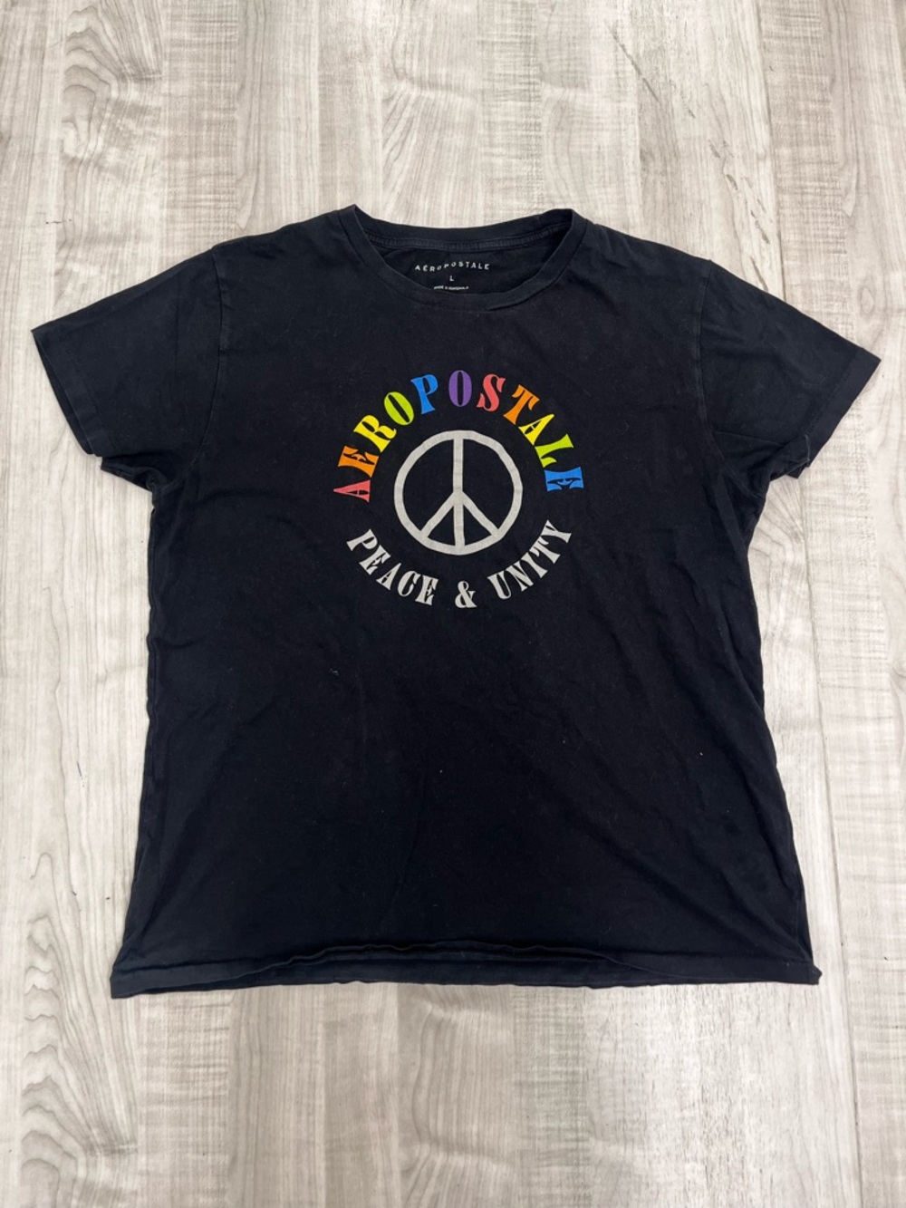 Aeropostale ‘Black 'Peace & Unity' Graphic Tee